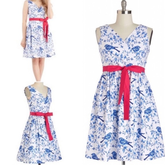 Bea & Dot by Modcloth bird dress - Picture 1 of 6